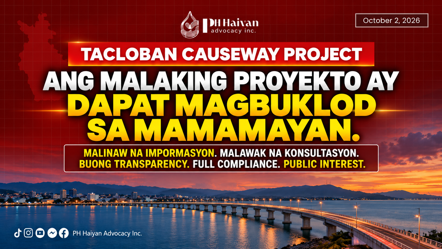 Tacloban Causeway Project: PH Haiyan's Continuing Advocacy for Transparency and Accountability