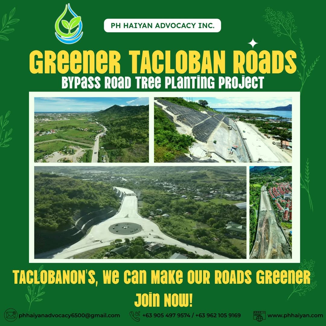 Proposed roadside greening initiative along the Tacloban Bypass Road.